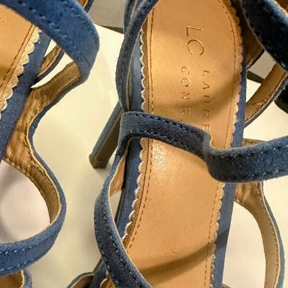 LC Lauren Conrad Blue Strappy Heels - Picture 9 of 13